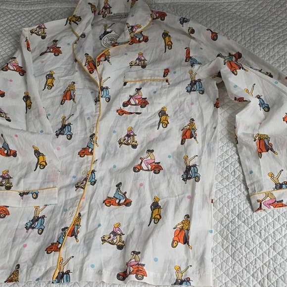 Mahogany Cotton Moto Pajamas - Picture 4 of 16